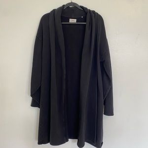 Joah Brown Oversized Cardigan in Black French Terry